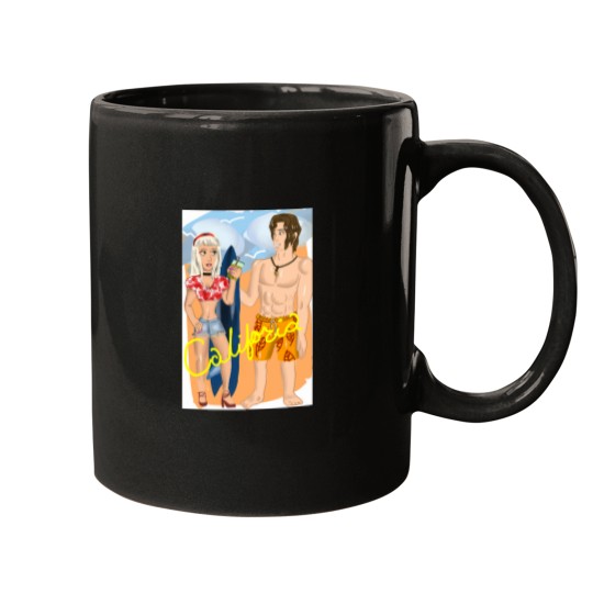 Discover California-Couple-(Human-States-150) T-Shirt Mugs