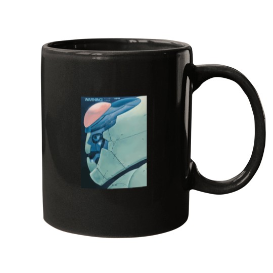Discover Warning-Mecha T-Shirt Mugs