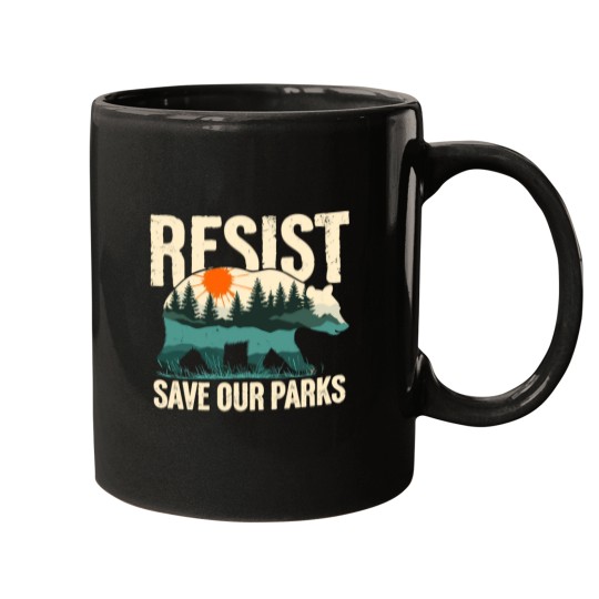 Discover Resist Bear Save our parks - FDT Anti Trump - National Parks - National FS Mugs