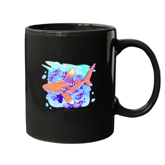Discover Oceanic Whitetip Anatomy Sunaookami Shiroko Blue Archive Sticker Mugs