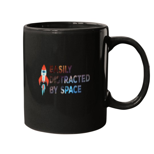 Discover Easily distracted by spaces ship Mugs