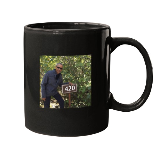 Discover 420-Obama-Print T-Shirt Mugs