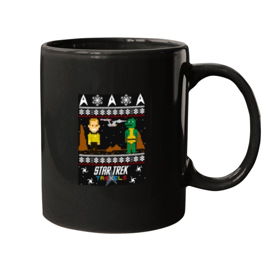 Discover startrek2020 Trexels Pixelated Captain Kirk Christmas Sweater Mugs