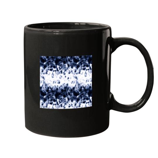 Discover Tie Dye Shibori Indigo Blue Navy Seamless Pattern Mugs