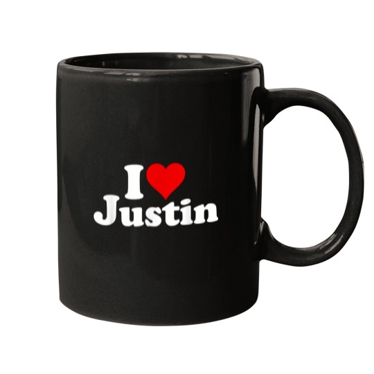 Discover I LOVE HEART JUSTIN Mugs