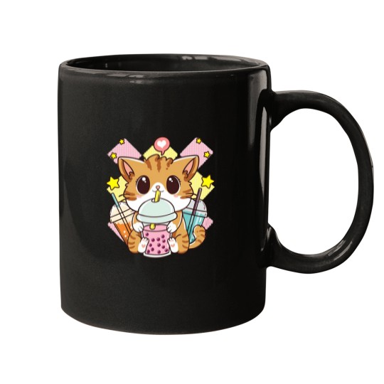 Discover Kawaii-Neko-Anime-Cute-Cat-Boba-Tea-Bubble-Tea-2 Mugs