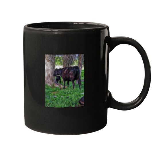 Discover Cow and Calf Unders Cottonwoods Mugs