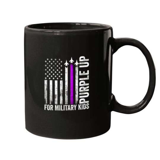 Discover purple up for military military child month ua flag Mugs
