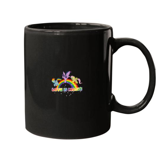 Discover womens my little pony friendship is magic love rainbow vneck Mugs