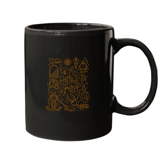 Discover Harry-Potter-Deathly-Hallows-2-Icon-Collage-Poster-Long-Sleeve-T-Shirt Mugs