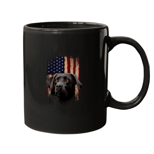 Discover American-Black-Labrador-Usa-Flag-Lab-Owner-T-Shirt Mugs