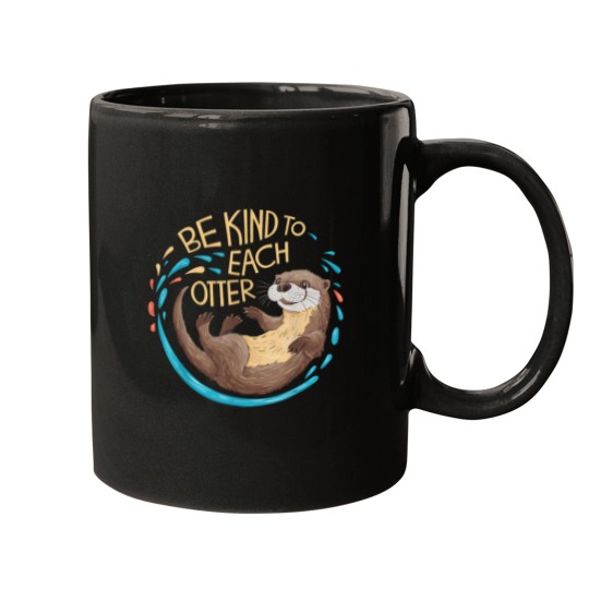 Discover Be-Kind-Otter-Pun-T-Shirt Mugs