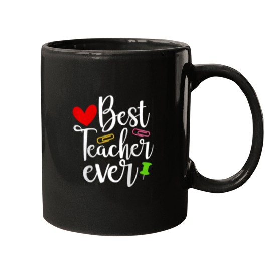 Discover Best Teacher Ever Heart Clip Pin School Teacher Mugs