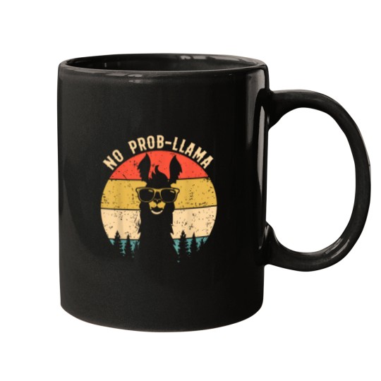 Discover No-Prob-Llama---Vintage-Llama-Alpaca---T-Shirt Mugs