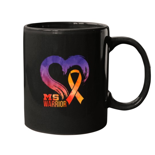 Discover Ms-Warrior-Heart-Multiple-Sclerosis-Awareness-Month-T-Shirt Mugs