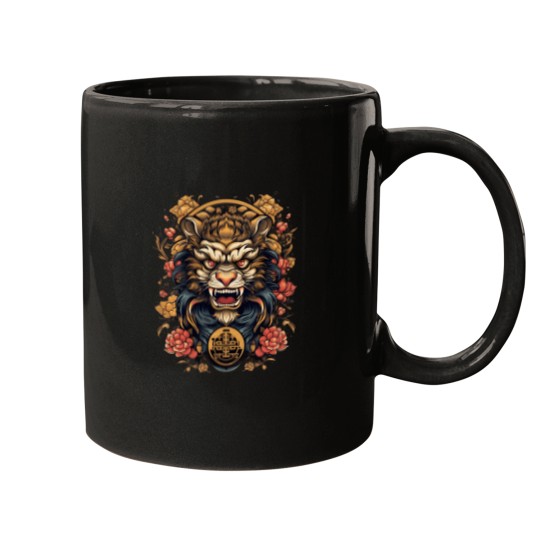 Discover Dragon Anime Japanese Sea Waves Mugs