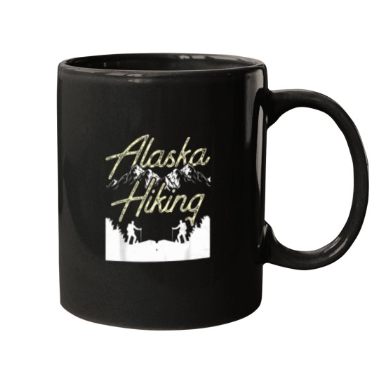 Discover Alaska Hiking Hike Hiker Nature T-Shirt Mugs