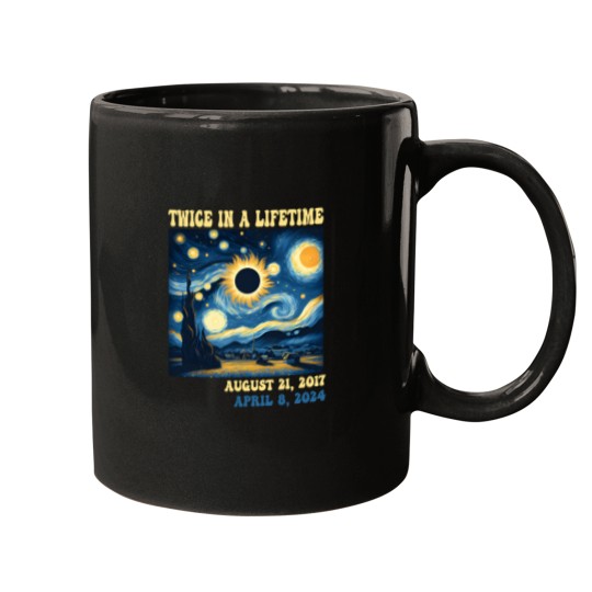 Discover Totality-Total-Solar-Eclipse-Twice-In-A-Lifetime-Van-Gogh-Starry-Night T-Shirt Mugs