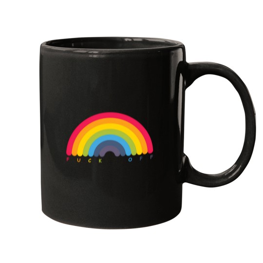 Discover Rude Rainbow Baseball Â¾ Sleeve T Tee Mugs