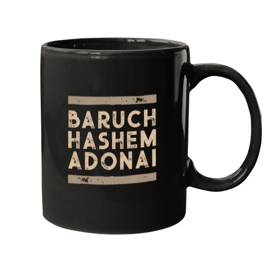 Discover Baruch Hashem Adonai - Hebrew Messianic Christian Gift Mugs