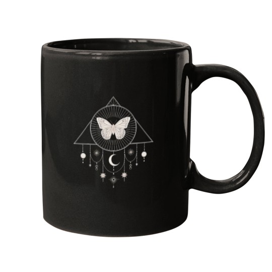 Discover Mystic Butterfly Moon And Stars Boho Mugs