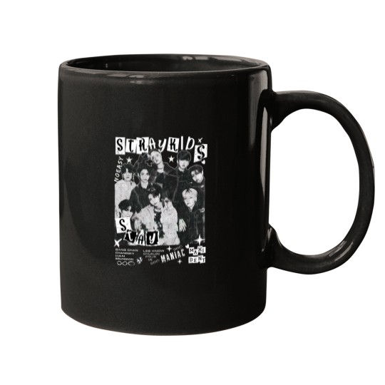 Discover Vintage Stray Kids World Tour 2025 Comfort Color Mugs Maniac Kpop Concert Fan Made 2025 Mugs
