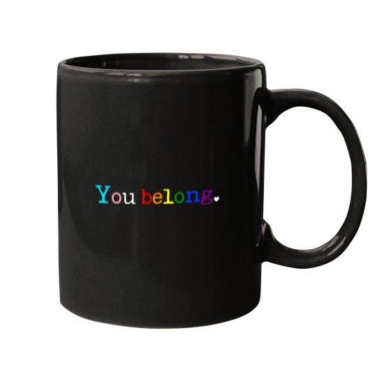 Discover Gay Pride LGBT Support And Respect You Belong Transgender Mugs