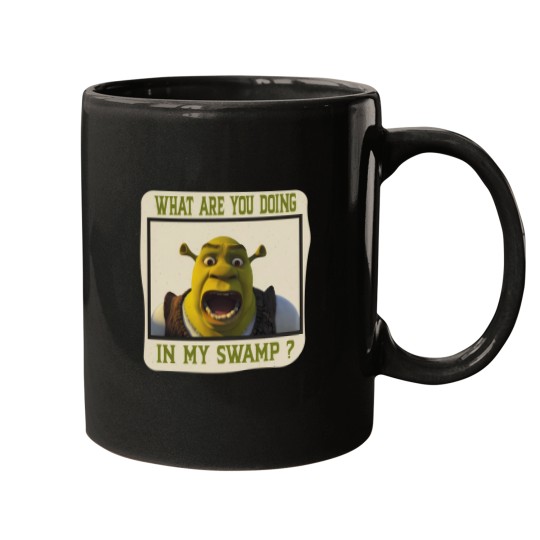 Discover Shrek Face Mugs What Are You Doing in My Swamp Mugs, I'm Swamped Mugs, Funny Shrek Mugs