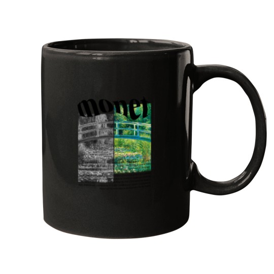 Discover Claude Monet Mugs, Minimalist Art, The Water-Lily Pond Mugs