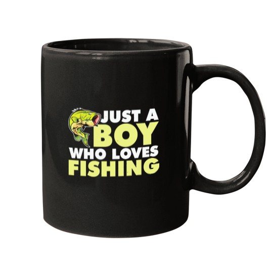Discover Just A Boy Who Loves Fishingjust a boy who loves fishing Mugs