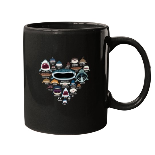 Discover Types Of Shark Identification Shark Faces Shark He Mugs