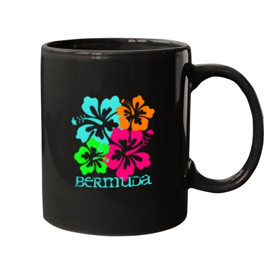 Discover Bermuda Island Beach Tropical Hibiscus Travel Surf Vacay Mugs