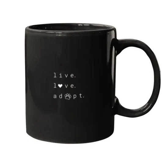 Discover Cat And Dog Rescue Paw Print Adopt A Rescue Animal Mugs