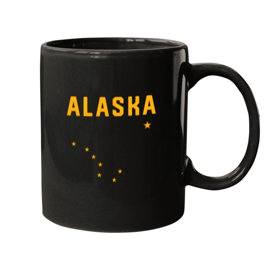 Discover I Love Alaska Minimalist State Flag Mugs