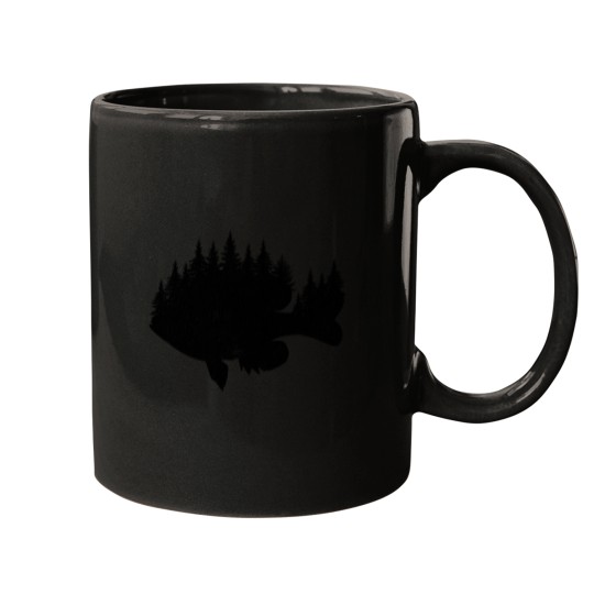 Discover Bluegill Fishing Forest Treeline Panfish Fisherman Gift Mugs