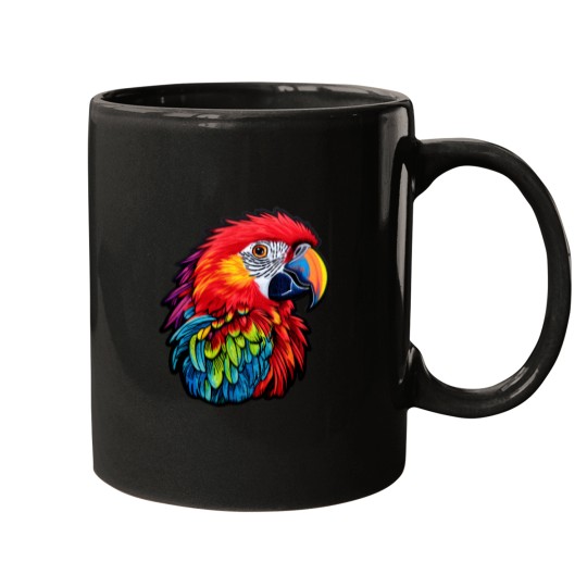 Discover Parrot embroidery Mugs