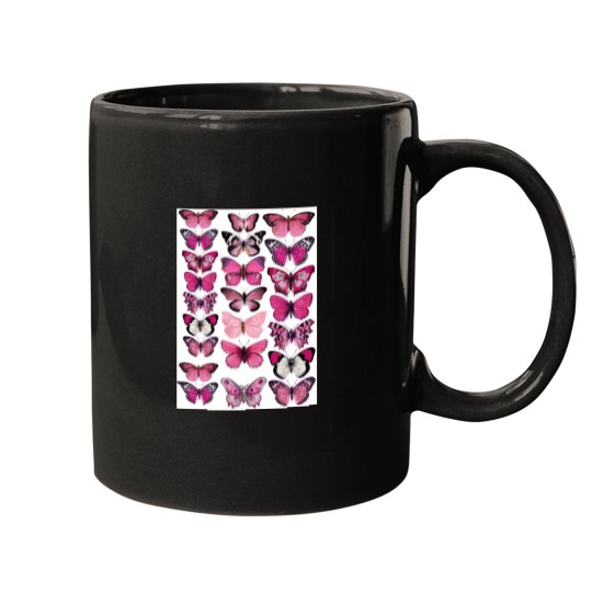 Discover Pink Butterfly Mugs