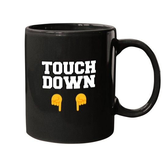 Discover Touch Down Funny Mugs