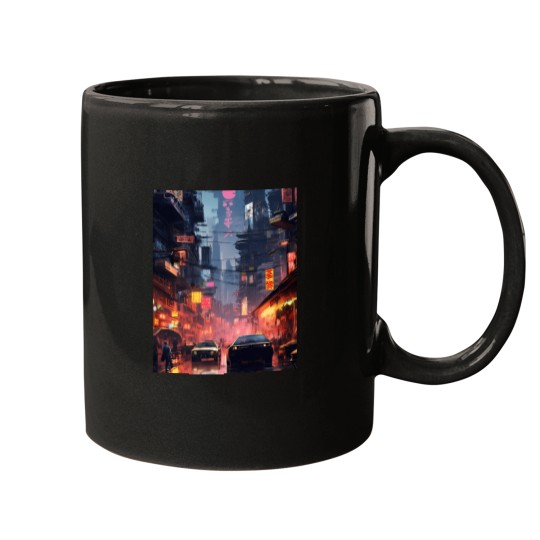 Discover 5778 Technological Urban Nightlife Graphic T-Shirt Mugs