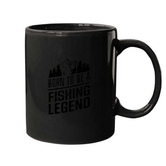 Discover Born-To-Fish-Funny-Fishing-Legend-Design-For-Anglers-And-Outdoor-Adventure-Enthusiasts T-Shirt Mugs