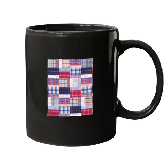 Discover Baseball-Patchwork-Graphic-T-Shirt Mugs
