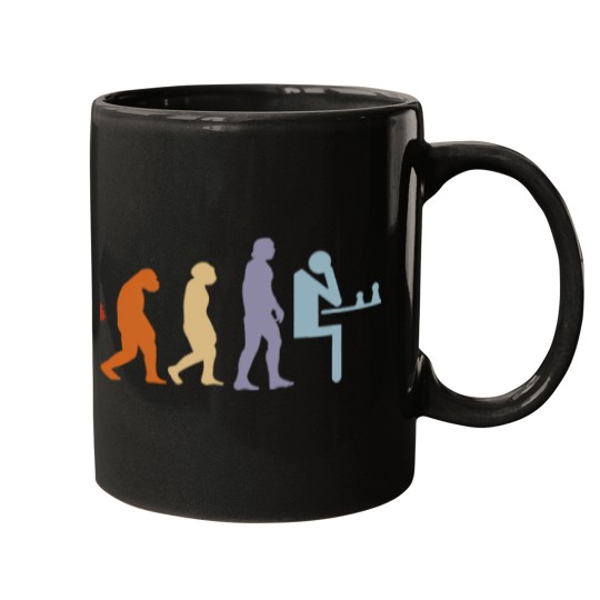 Discover Chess-Chess-Game-Chess-Pieces-Evolution-Chess-Board T-Shirt Mugs