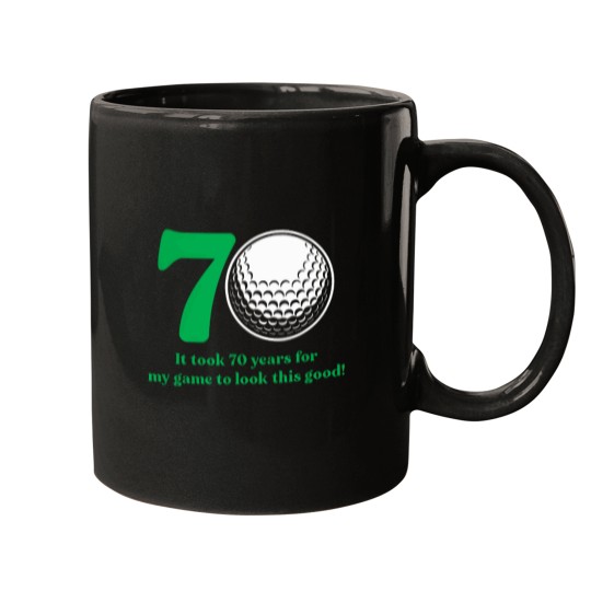 Discover 70-Year-Old-Golfer-Golfing-Golf-70Th-Birthday-T-Shirt Mugs