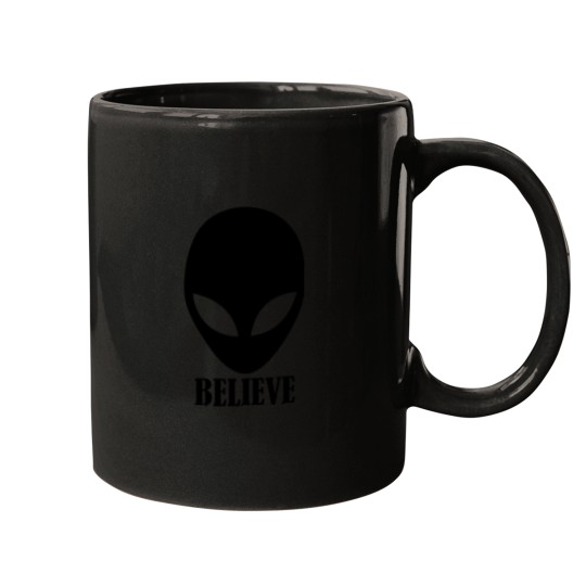Discover Believe---Funny-Extraterrestrial-Alien-Long-Sleeve-T-Shirt Mugs