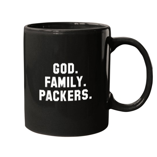 Discover God-Family-Packers-T-Shirt-For-Men-Womens-And-Kids-T-Shirt Mugs