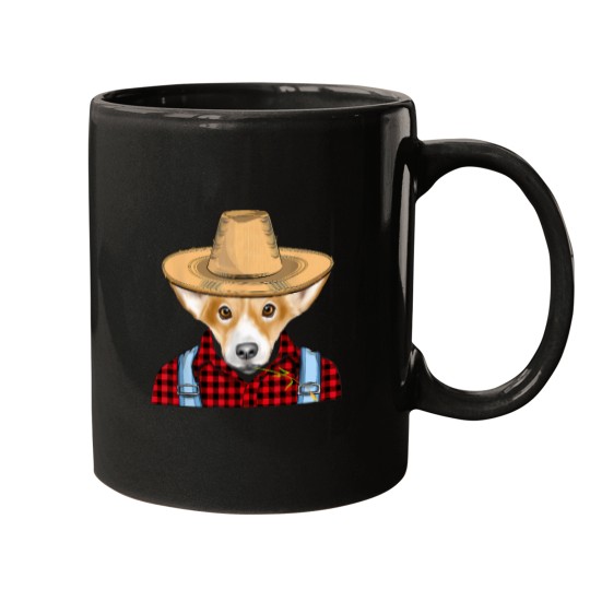 Discover Farmer Pembroke Welsh Corgi Farming Dog T-Shirt (1) Mugs