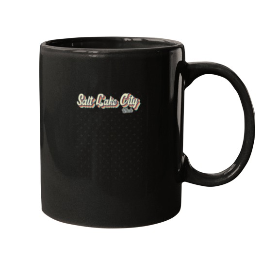 Discover Salt lakes City Utah Retro vintages 70s rainbows Classic Mugs