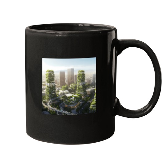 Discover Vertical Eden Skyscrapers Reimagined Active T-Shirt 865 Mugs