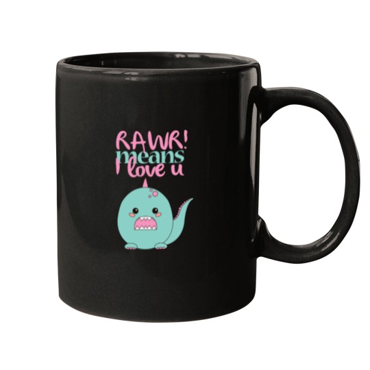 Discover RAWR! means I loves you Oversized Mugs