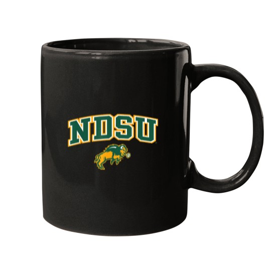 Discover North Dakota State Bison Arch Over White Mugs